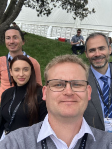 Jo and some of the vessel and marine design team from the Longitude Southampton office, at the Seawork conference in 2024. 